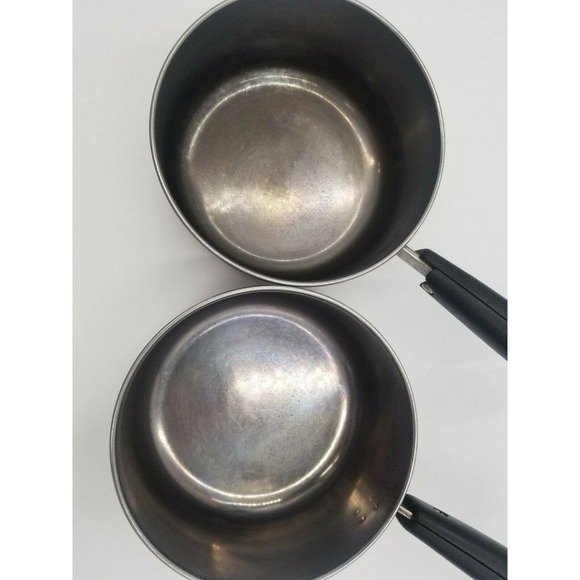 Revere Ware Made In USA Copper Bottom Pan Lid Lot of 2 - Picture 3 of 7